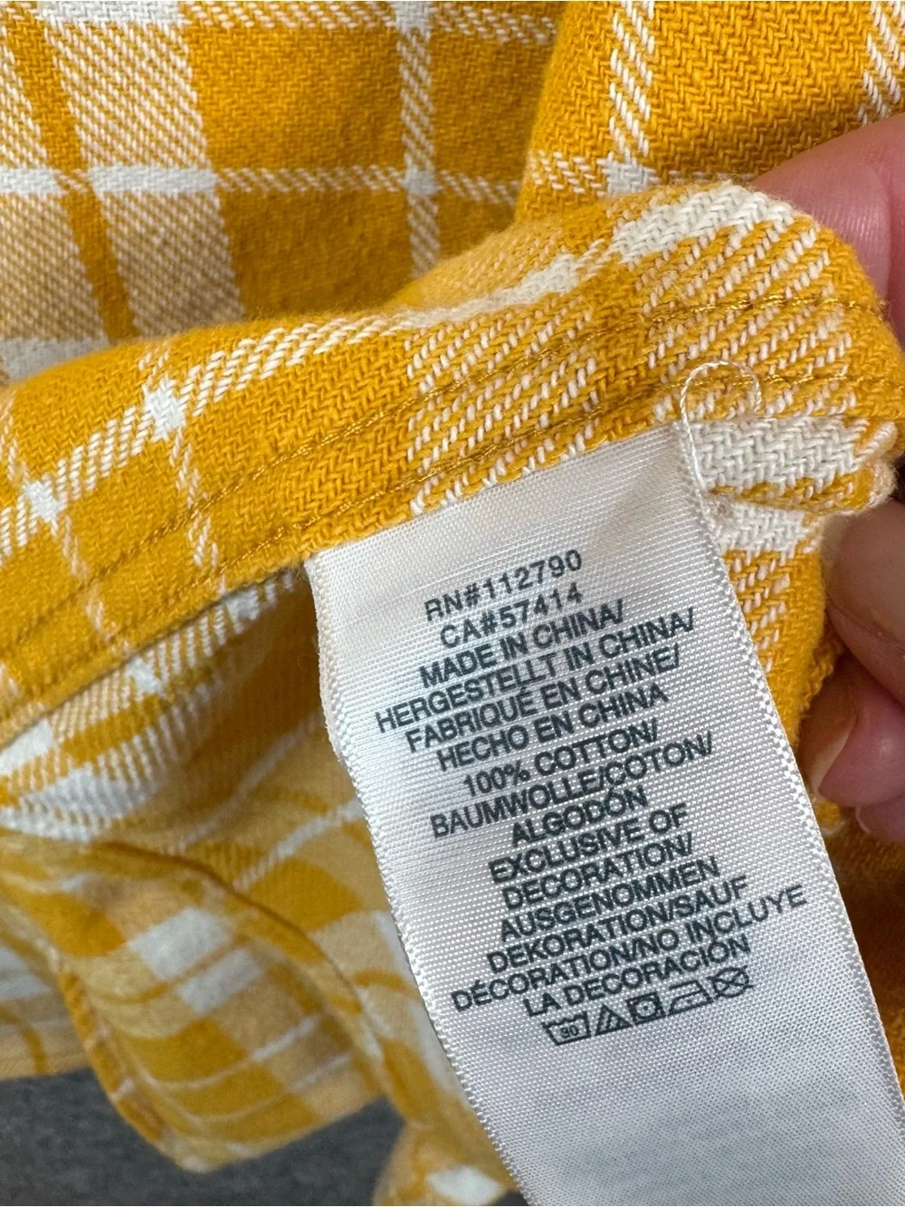 True Religion Yellow White Plaid Flannel Shirt Men’s XL Long Sleeve Button Up